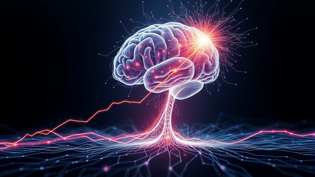 Abstract representation of confidence growth: ascending line graph, brain with activated neural pathways, light spreading outward, transformation imagery