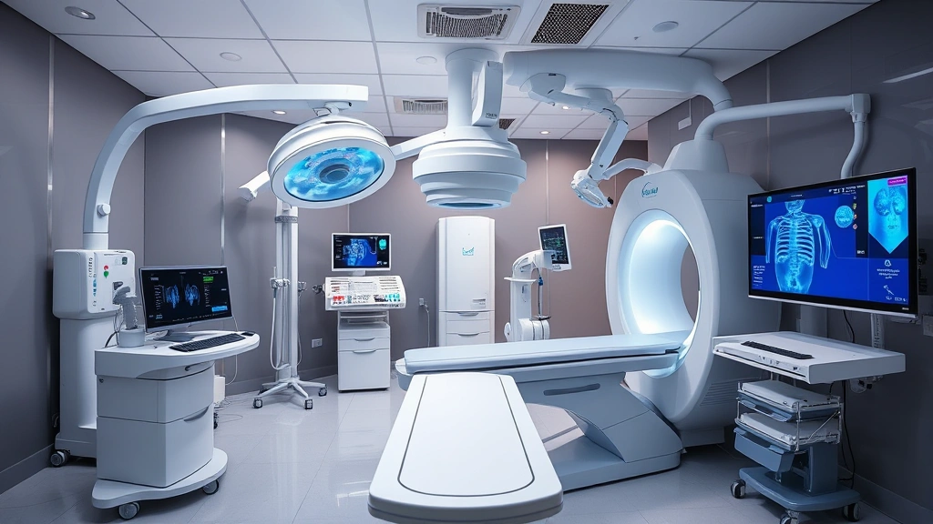 Advanced medical imaging room with cutting-edge diagnostic equipment, modern healthcare technology in action