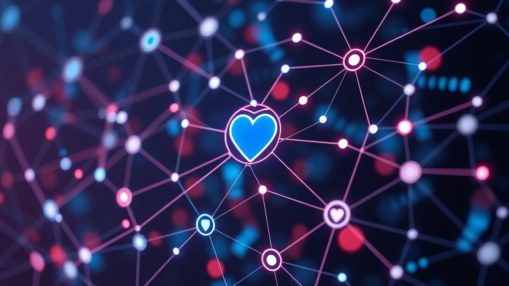Digital interface showing interconnected health data nodes with flowing lines, representing data integration and connectivity in modern healthcare systems