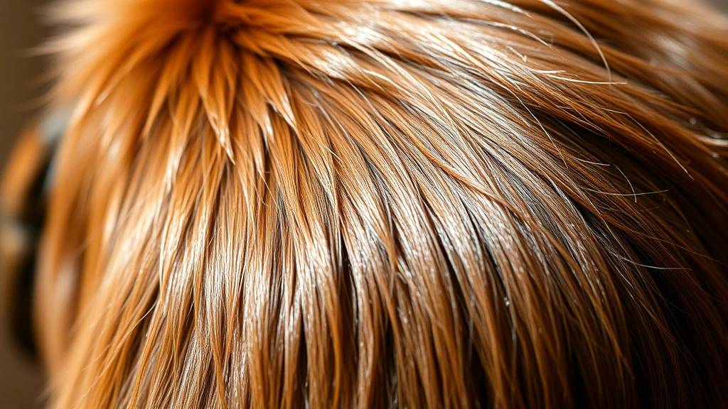 Healthy dog coat close-up showing glossy fur texture, sunlight highlighting shine and quality, vibrant and radiant appearance, no visible skin issues