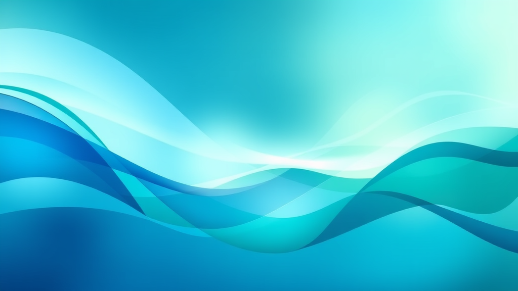 Abstract representation of healthcare security and peace of mind, gentle blues and greens, flowing organic shapes, no text no words no letters